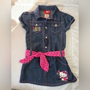 Hello Kitty Denim Jacket with Colorful Embroidery